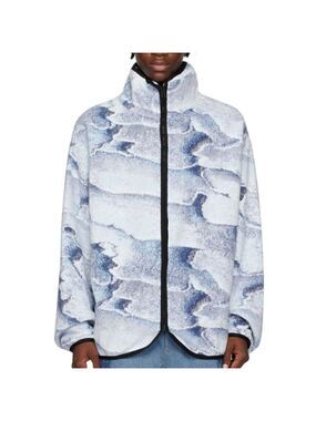 3004 NWT Bonsai Blue Graphic Zip Sweatshirt Jacket Salt Print Men's XL Designer